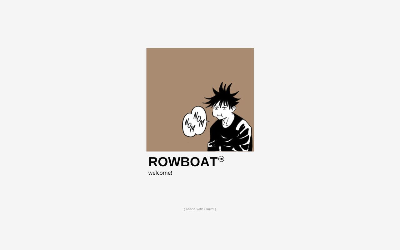 Carrd profile picture for @rowboat